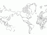 Croquis vide Planisphere etats unis