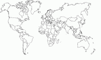 Croquis vide Planisphere europe